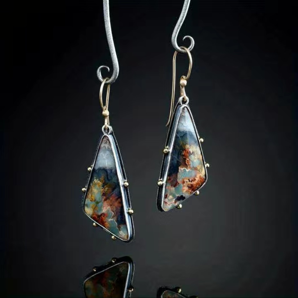 Triangular Drop Earrings